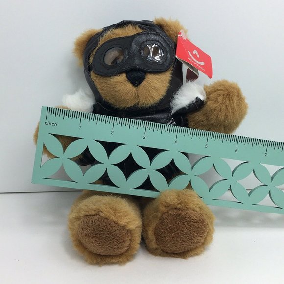 Aurora Smithsonian Institution Aviator Teddy Bear Brown Stuffed Animal 10" Fly - Picture 11 of 12